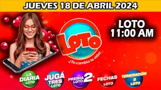 DIARIA 11 AM SORTEO LOTO NICARAGUA | hoy JUEVES 18 de abril de 2024