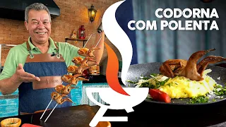 Codorna na Brasa com Polenta Cremosa | Churrasqueadas