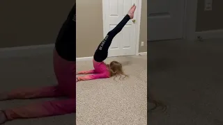 Gymnastics contortionist back flexibility feet over head