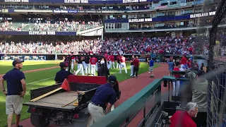 Cleveland Indians Thanks the Crowd at Final Indians Home Game