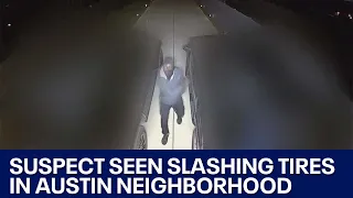 Man caught on camera slashing tires in Austin neighborhood | FOX 7 Austin