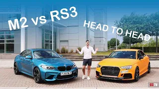 BMW M2 vs MATTE ORANGE AUDI RS3 - Review and ROLLING RACE