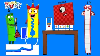 Numberblocks Toilet White Simulation and Big Numbers of Wonderland by Algodoo