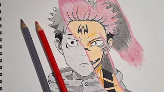 Sukuna | Itadori Drawing | Jujutsu Kaisen | Anime Character Drawing | Anime Drawing