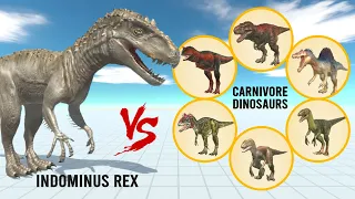 INDOMINUS REX (Remastered) vs ALL UNITS (Carnivore Dinosaurs) - Animal Revolt Battle Simulator