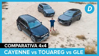 Comparativa 4x4 ¡al límite!: Porsche Cayenne vs Mercedes GLE vs Volkswagen Touareg | Diariomotor