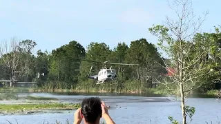 Fire service controlling a forest fire #thankyou #helicopter #fire #firefighting #dippinginwater