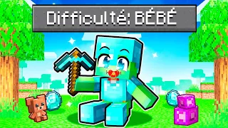 Minecraft mais en Difficulté BÉBÉ..