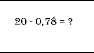 Subtração de um número inteiro com um número decimal