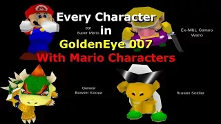 Every Character in GoldenEye 007 With Mario Characters [Mod Preview]