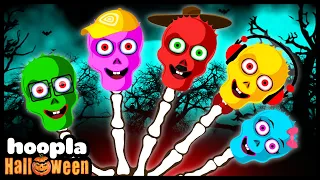 Learn Colors With Skeleton Bulbs | Halloween Finger Family Songs | Hoopla Halloween