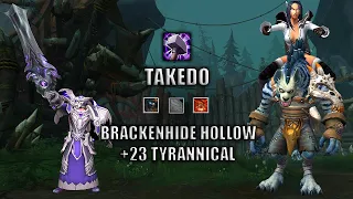 WoW Ret Paladin Mythic+ 10.1.5 POV | +23 Brackenhide Hollow  | Tyrannical | Dragonflight Season 2