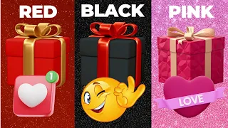 ESCOLHA O SEU PRESENTE RED BLACK PINK 🎁🎁 ELIGE TU REGALO 🎁 CHOOSE YOUR GIFT RED BLACK PINK 🎁