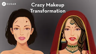 Crazy Indian Bridal Transformation | Animation Makeup | Indian Wedding Makeup | SUGAR Cosmetics
