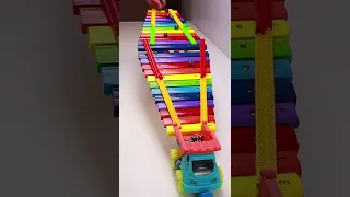 Marble Run Race ASMR ☆ HABA Slope, Marble Tower, Dump truck #64 #Shorts