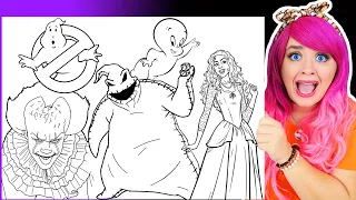 Coloring Halloween Movies Coloring Pages | Casper, Hocus Pocus, Ghostbusters, It & Oogie Boogie