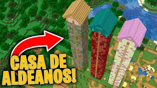 Encontramos las CASAS DE DIMENSIONES MAS ALTAS de la ALDEA de MINECRAFT! 😂 ¿Tesoro de los aldeanos?