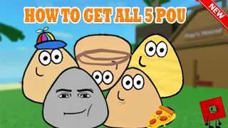 How To Get ALL 5 NEW BADGES in Find The Pou! - ROBLOX