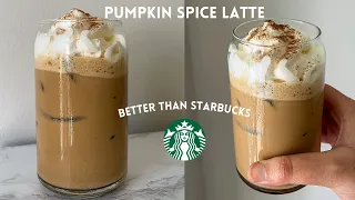 THE BEST Pumpkin Spice Latte Recipe 🍂 Better & Cheaper than Starbucks!!