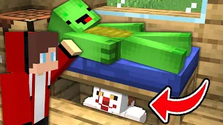 Monster Scary Clown Under The Bed in Minecraft Challenge (Maizen Mazien Mizen)