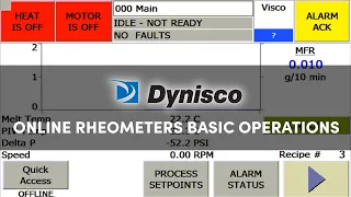 Dynisco Online Rheometers - Basic Operations Guide