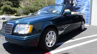 1995 Mercedes E320 Cabriolet test drive at Laguna Classic Cars, Laguna Beach, Ca