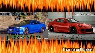 nissan skyline r34 gtr / mazda rx8 tuning