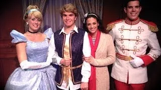 Tommy meets Cinderella and Prince Charming with Allie at Princess Fairytale Hall at Christmas Party