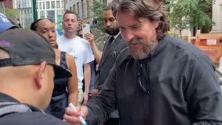 Christian Bale is a fan's dream in NYC! #christianbale #amsterdam