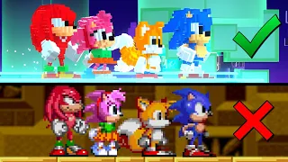 Pixel Sonic Team In Sonic Superstars 4 Players