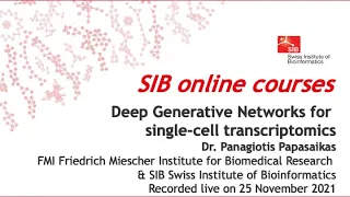 Deep Generative Networks for single-cell transcriptomics (4 of 5)