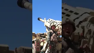 Chinese 155mm truck gun roaring in firing drill