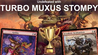 GOBLIN 'EM UP! Legacy Turbo Muxus Goblin Stompy. Sticker "Mind Goblin." Undefeated 5-0 Trophy MTG