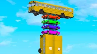 BeamNG drive Crashes - Cars Fall From The Sky
