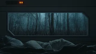 sleeping in the campervan with heavy rain sounds