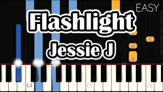 Flashlight – Jessie J | EASY PIANO TUTORIAL | SLOW VERSION | MELODY AND CHORD