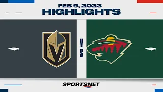 NHL Highlights | Golden Knights vs. Wild - February 9, 2023