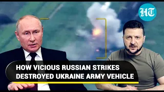 Back-to-back strikes by Putin's men destroy Ukrainian armored tracked vehicle in Donetsk | Details