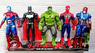 5 Minutes Satisfying With Unboxing Avengers set 6 pieces [ ASMR ] Hulk,Captain America,iron-man,$10