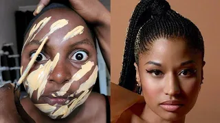 WOW 😳 VIRAL 👉 BOMB 💣🔥😱 WHAT SHE WANTED VS WHAT SHE GOT 😱 NICKI MINAJ MAKEUP TRANSFORMATION