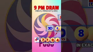 Lotto Result Today 9pm February 9, 2024 [Youtube Shorts]