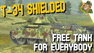 T-34 Shielded  | Free Tank for Everybody | WoT Blitz