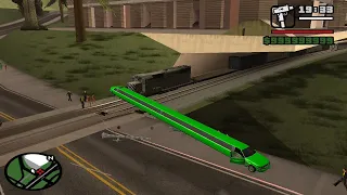 World's Longest Cars VS Crazy Trains in GTA SA!