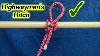 How To Tie A Highwayman's Hitch @rehan7knots