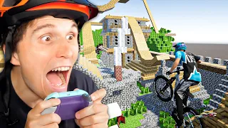 Der MINECRAFT PARKOUR 3.0 (im Dorfd) | Fahrrad Simulator