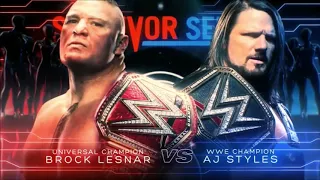 WWE Survivor Series 2018 - Brock Lesnar vs. AJ Styles - Official Match Card