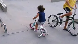 Training Wheels... At The Skatepark...