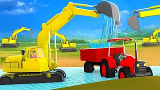 विशाल जेसीबी ट्रैक्टर धुलाई - Giant JCB Tractor Washing Story | 3D Hindi Moral Stories | MaaMaa TV