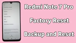 Redmi Note 7 Pro Factory Reset Settings/redmi note 7pro factory reset kaise kare