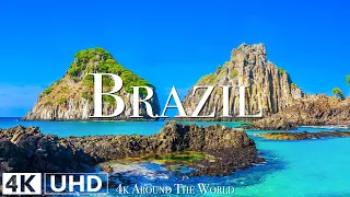 FLYING OVER BRAZIL (4K UHD) - Relaxing Music Along With Beautiful Nature - 4K Video Ultra HD